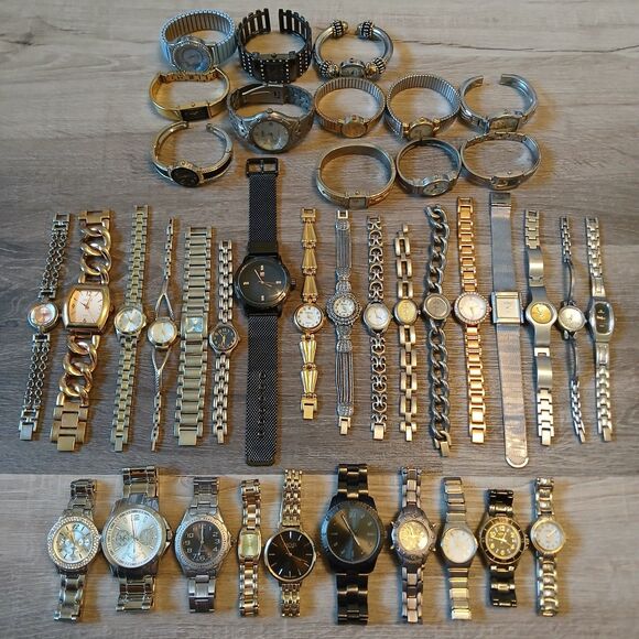 Lot 35+ Watches Parts/Repair ALL Metal Relic Nine West Rumours Armitron Gruen main image 4